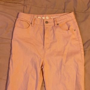 Pink boyfriend jeans
